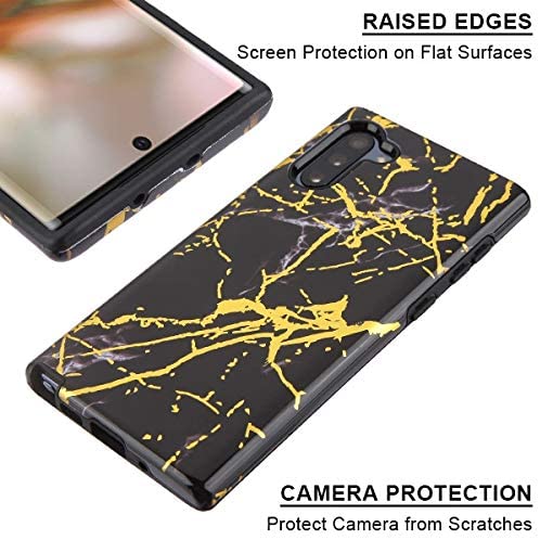 Mybat Fuse Hybrid Protector Cover for Samsung Galaxy Note 10 6.3 - Electroplated Black Marbling 