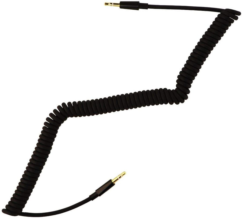 Insignia 9' Coiled Auxiliary Audio 3.5mm Cable Black