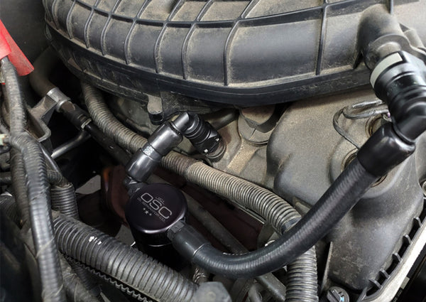J&L 11-17 fits Ford Mustang V6 Passenger Side Oil Separator 3.0 V2 - Black Anodized