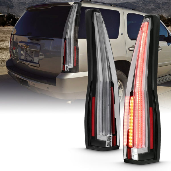ANZO 2007-2014 fits Chevrolet TahOE Led Taillights Red/Clear