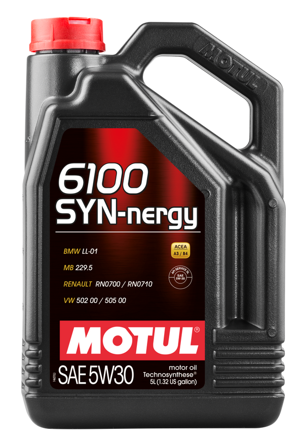 Motul 5L Technosynthese Engine Oil 6100 SYN-NERGY 5W30 - fits VW 502 00 505 00 - MB 229.5