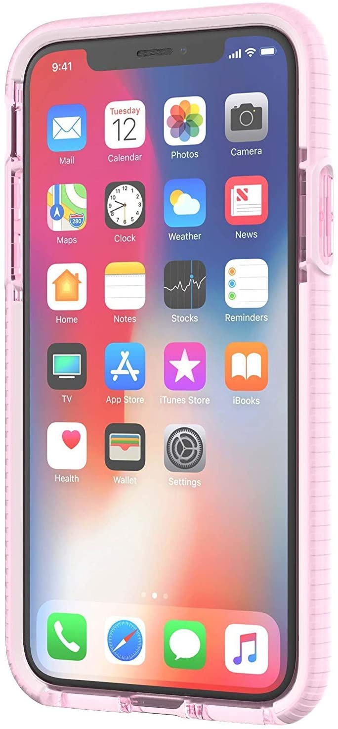 tech21 - Evo Check Case for Apple iPhone X (Rose Tint/White)