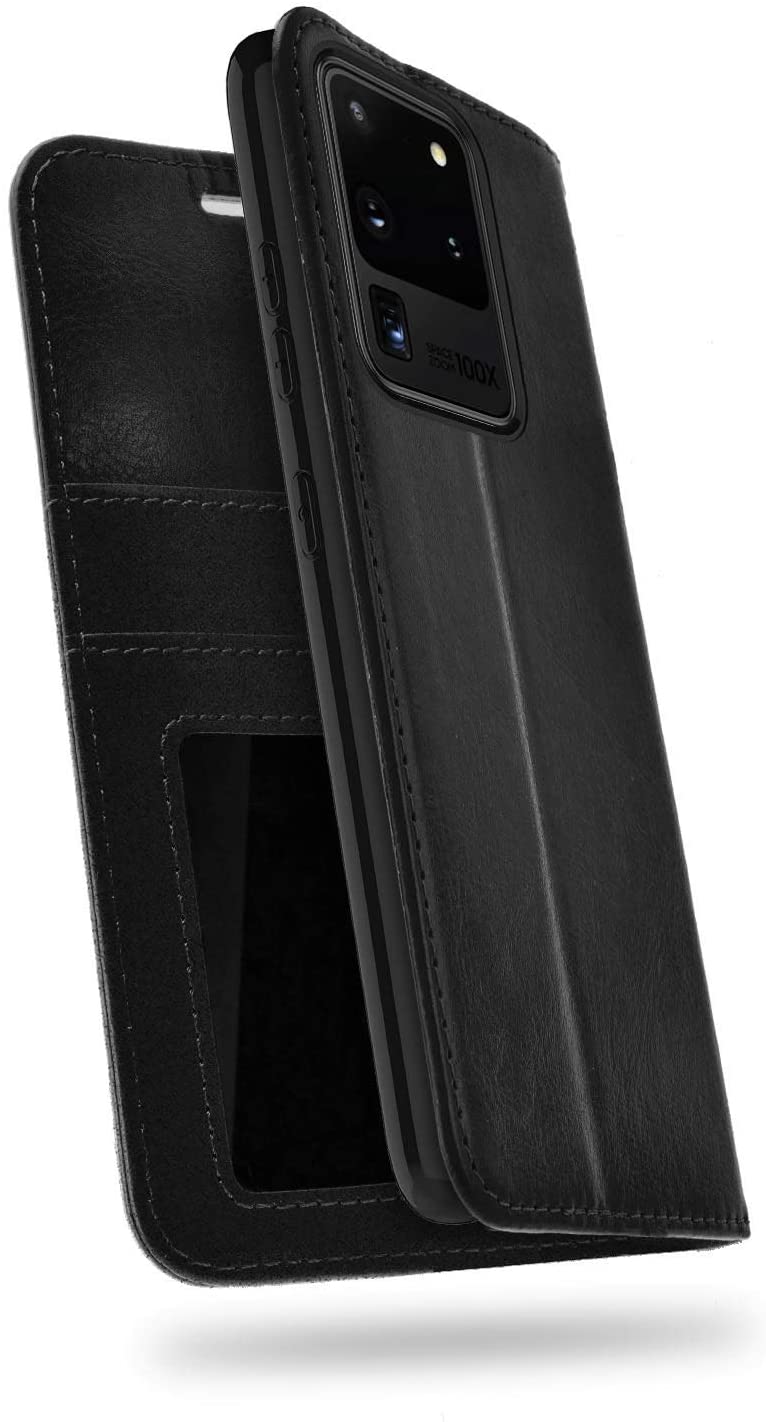 ZIZO Wallet Series for Galaxy S20 Ultra Case - Black Leather