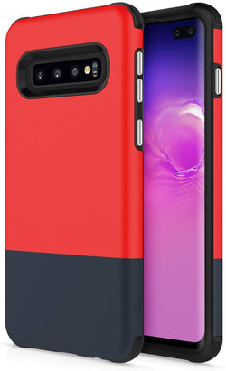 ZIZO Division Series for Galaxy S10 Plus Case Lightweight with Anti Scratch Shockproof Red Blue