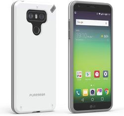 PureGear Slim Shell Case for LG G6 - White/Gray