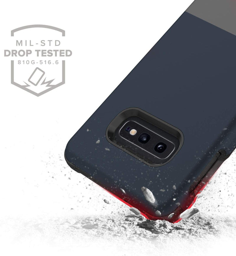 ZIZO Division Series for Galaxy S10+Heavy-Duty Shock Absorption | Samsung Galaxy S10+ Blue Gray