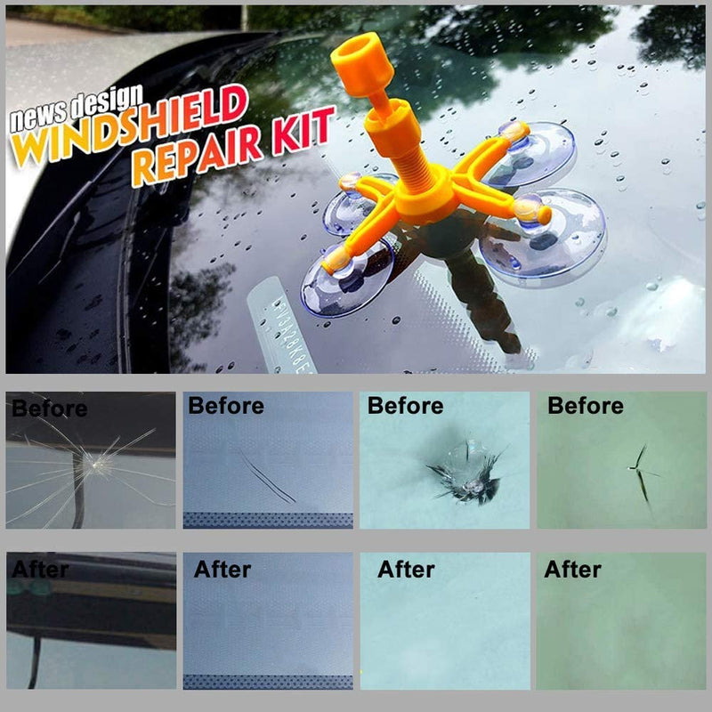 Adduns Do It Yourself Windshield Repair Kit for Chips, Cracks, Bull's-Eyes and Stars