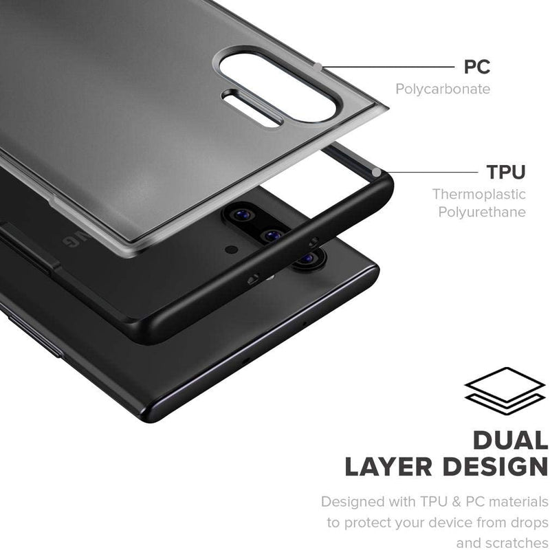 ZIZO Refine Series for Samsung Galaxy Note 10 Ultra Slim Thin Case Galaxy (Black/Smoke)