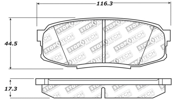 StopTech 13-18 fits Toyota Land Cruiser Performance Rear Brake Pads