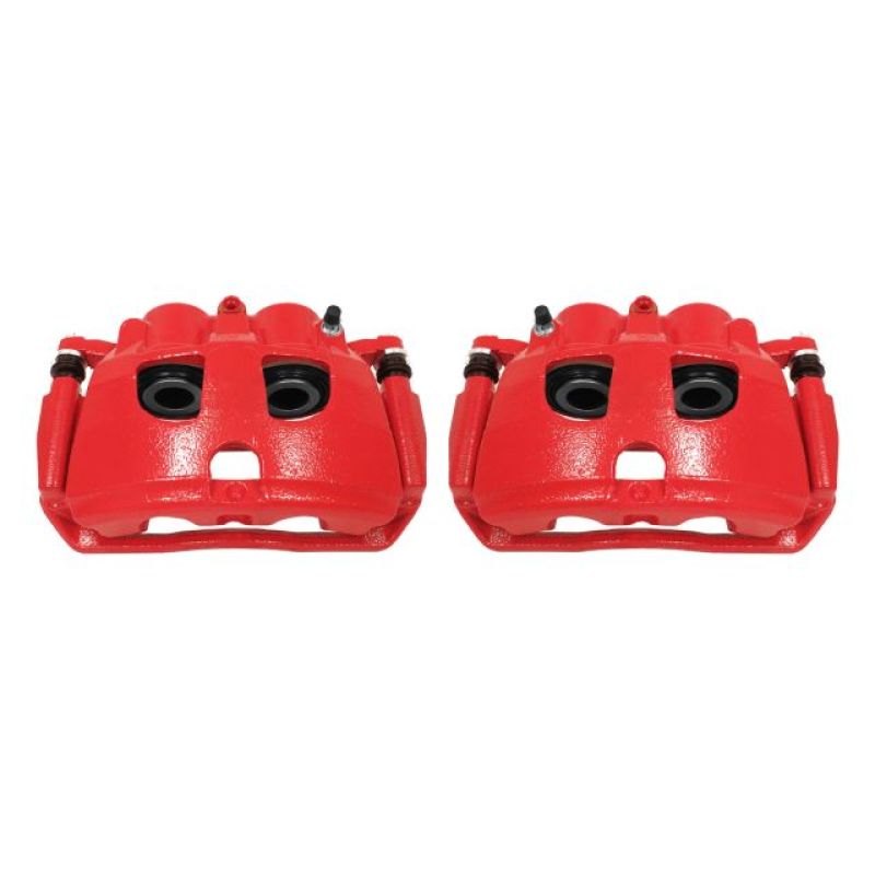 Power Stop 09-10 fits Dodge Ram 2500 Rear Red Calipers w/Brackets - Pair