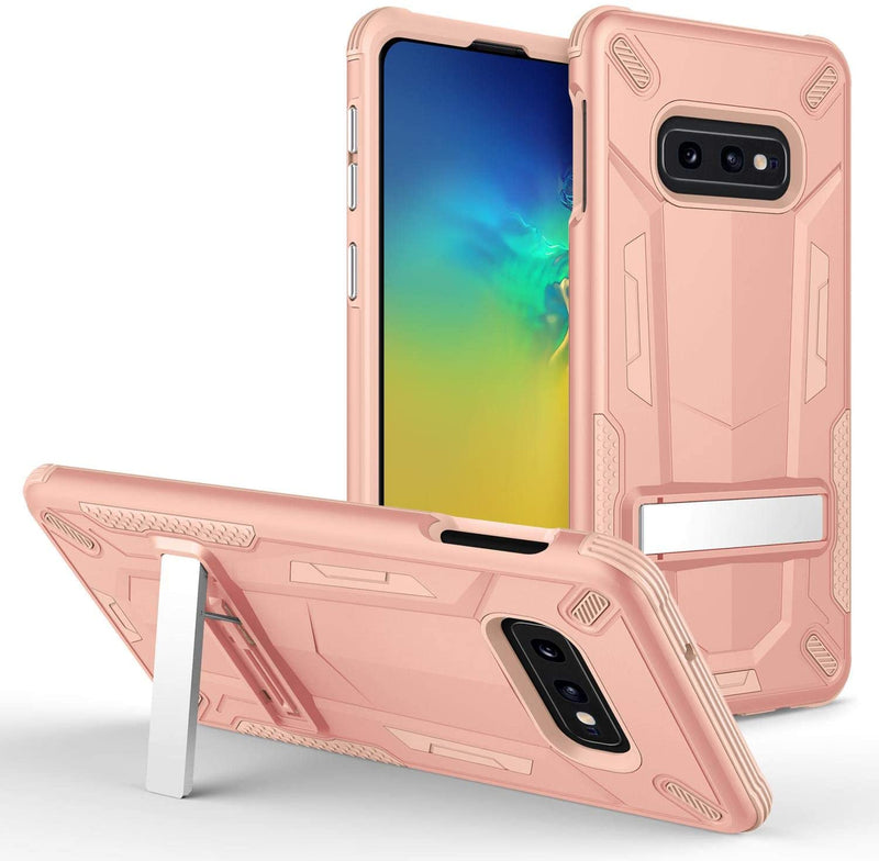 ZIZO Transform Series for Samsung Galaxy S10e Case Dual Layered with Built in Kickstand Slim and Shockproof Rose Gold Peach
