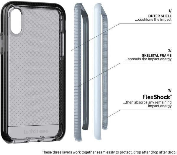 tech21 - Evo Check Case for Apple iPhone X XS - Smokey/Black