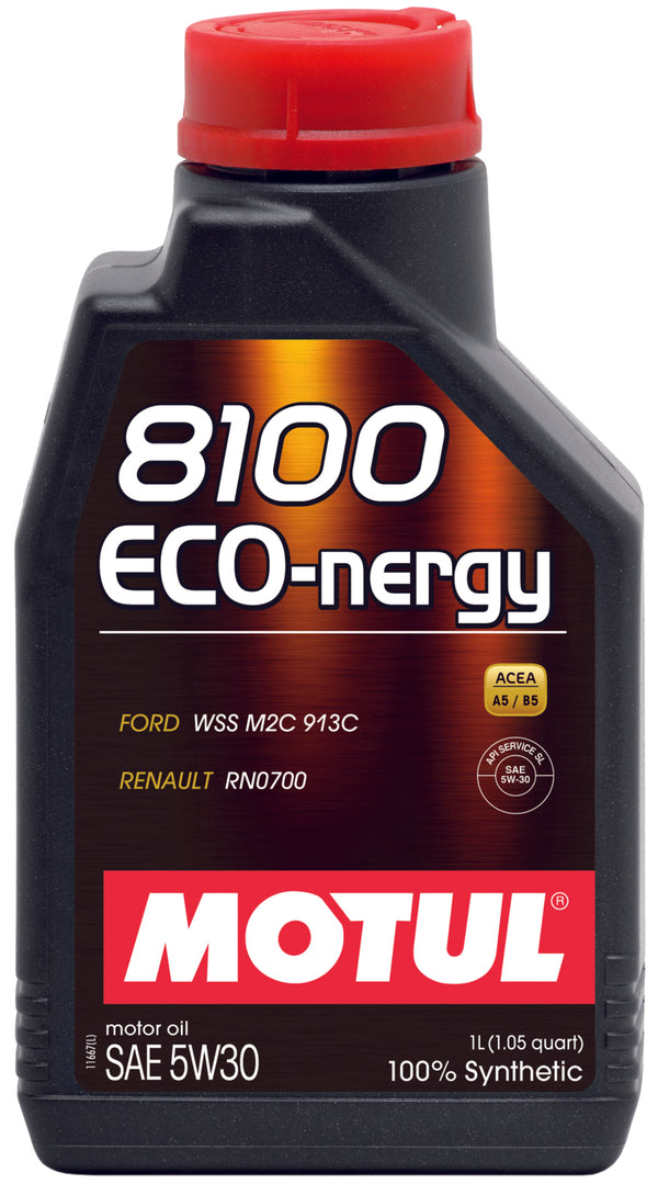 Motul 1L Synthetic Engine Oil 8100 5W30 ECO-NERGY - fits Ford 913C