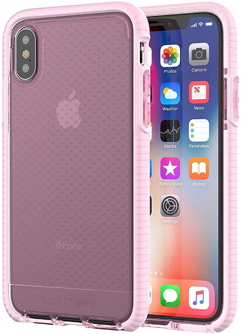 tech21 - Evo Check Case for Apple iPhone X (Rose Tint/White)
