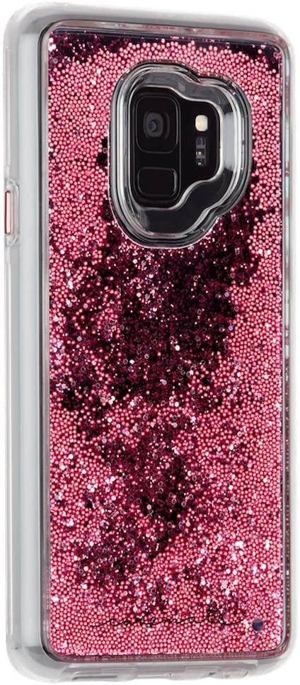 Case-Mate Liquid Waterfall Case for Samsung Galaxy S9 - Clear/Pink Glitter