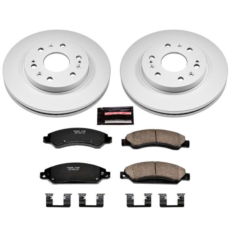 Power Stop 07-08 fits Cadillac Escalade Front Z17 Evolution Geomet Coated Brake Kit