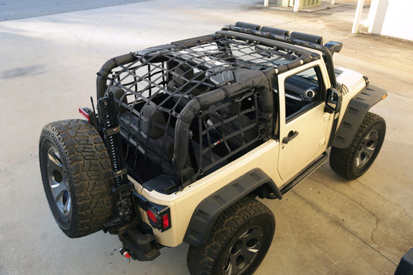 Rugged Ridge Cargo Net Black 2 Door 07-18 fits Jeep Wrangler