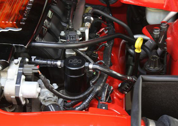 J&L 05-10 fits Ford Mustang GT/Bullitt/Saleen Driver Side Oil Separator 3.0 - Black Anodized