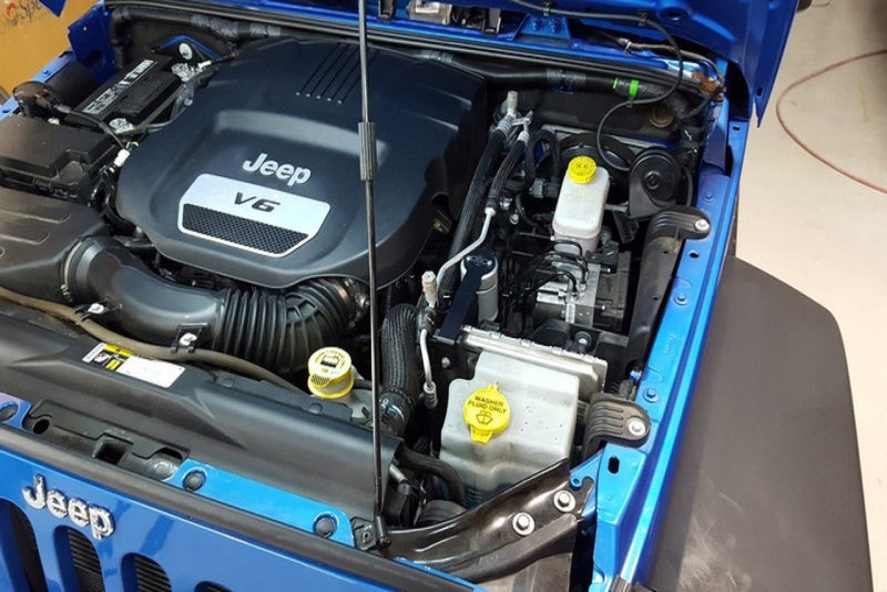 J&L 12-17 fits Jeep Wrangler JK 3.6L Passenger Side Oil Separator 3.0 - Clear Anodized
