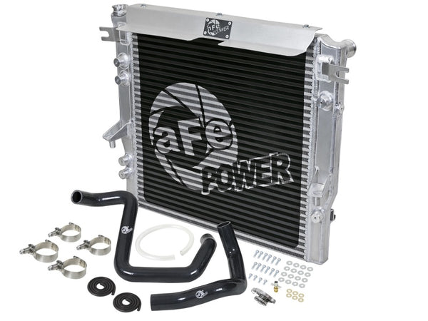 aFe BladeRunner GT Series Bar and Plate Radiator w/ Black Hoses 12-18 fits Jeep Wrangler (JK) V6 3.6L
