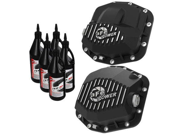 aFe Pro Series Front and Rear Diff Cover Kit w/ Oil 2018+ fits Jeep Wrangler (JL) V6 3.6L (Dana M220)