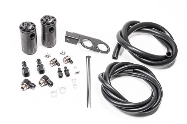 Radium Engineering Dual Catch Can Kit fits Nissan Z33 V35 VQ35DE/HR Fluid Lock