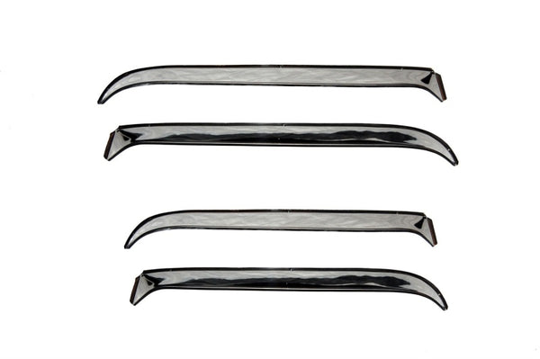 AVS 87-98 fits Ford F-250 Super Duty Ventshade Front & Rear Window Deflectors 4pc - Stainless