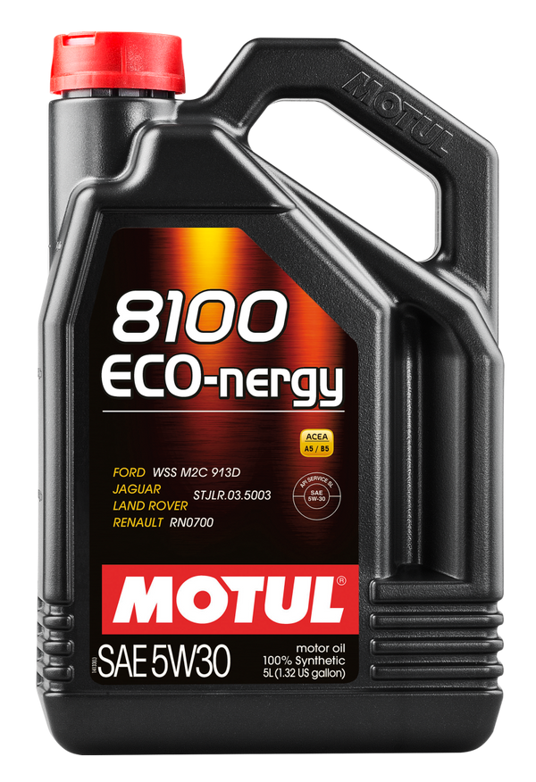 Motul 5L Synthetic Engine Oil 8100 5W30 ECO-NERGY - fits Ford 913C