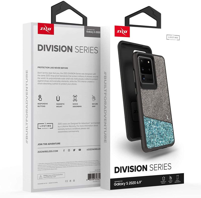 ZIZO Division Series for Galaxy S20 Ultra Case - Black & Mint