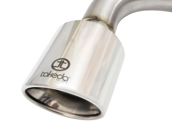 aFe 11-16 fits Scion TC L4-2.5L 304SS 2-1/4in to 2-1/2in Axle-Back Takeda Exhaust w/ Polished Tip