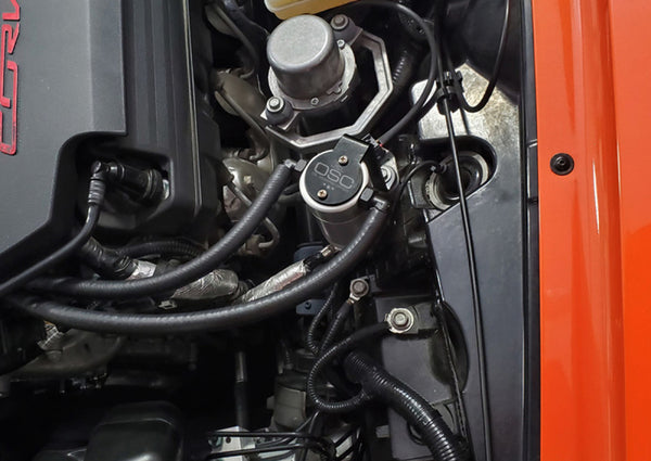 J&L 14-19 fits Chevrolet Corvette LT1 6.2L Driver Side Oil Separator 3.0 - Clear Anodized
