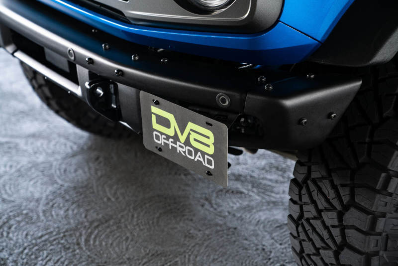 DV8 Offroad 21-22 fits Ford Bronco Factory Front Bumper License Relocation Bracket - Side