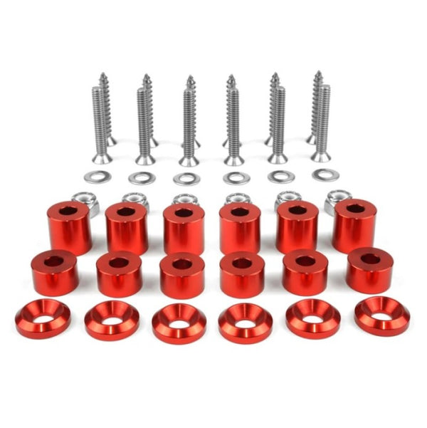 BuiltRight Industries 42 Piece Tech Plate Mounting Hardware Kit - Red