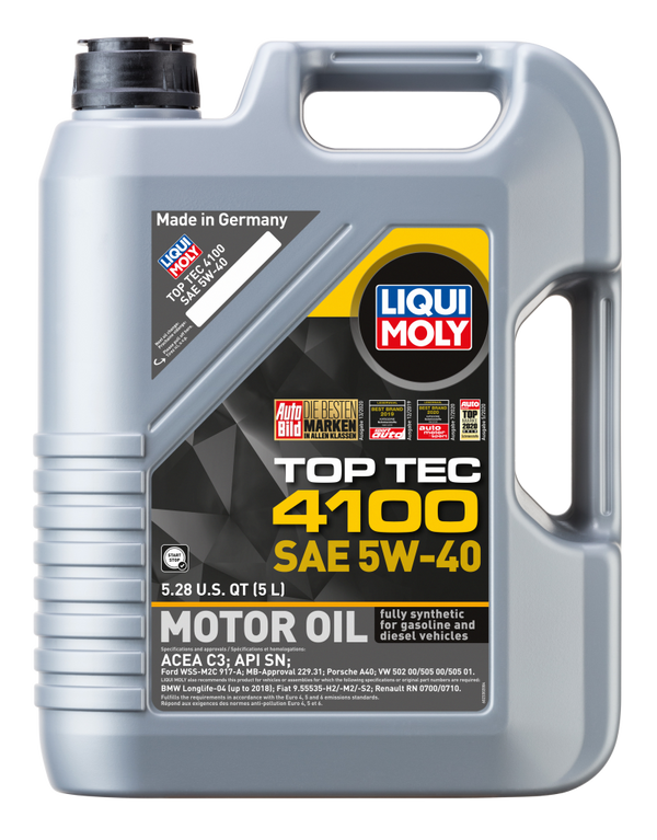 LIQUI MOLY 5L Top Tec 4100 Motor Oil 5W40