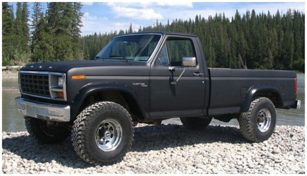 Bushwacker 80-86 fits Ford Bronco Cutout Style Flares 2pc - Black