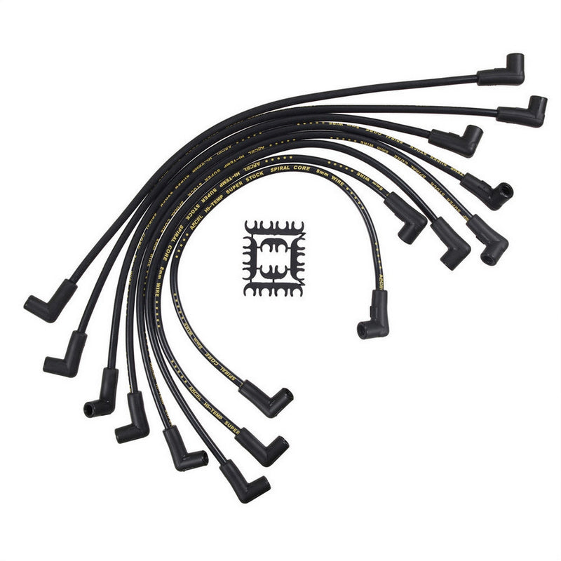 ACCEL 5055K 8mm HEI Corrected Cap Plug Wire Set Black