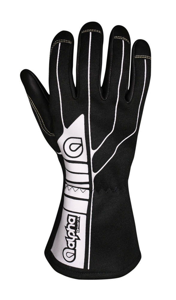 ALPHA GLOVES AGD1-01-XL Glove Driver X Black X-Large SFI 3.3/1