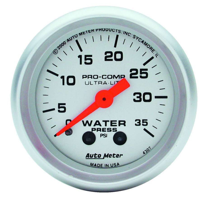 AUTOMETER 4307 2-1/16in U/L Water Pressure Gauge 0-35psi