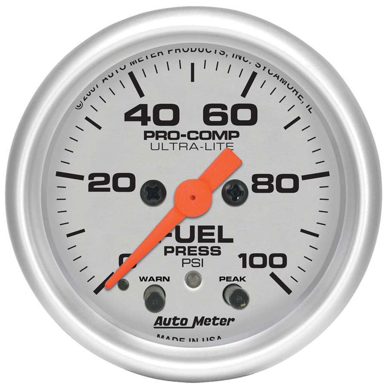 AUTOMETER 4371 2-1/16 U/L Fuel Press Gauge 0-100psi