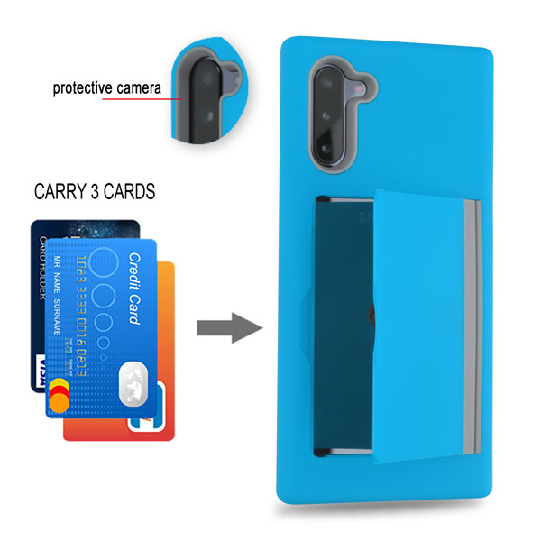 MyBat Pocket Hybrid Protector Cover for SAMSUNG Galaxy Note 10 (6.3) - Blue / Gray