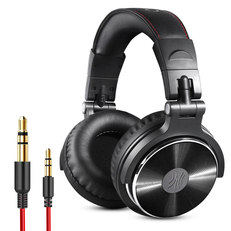 OneOdio Pro 10 Adapter-Free Closed Back Over-Ear DJ Stereo Monitor Headphones, Black