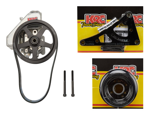 KRC Power Steering KIT 66302125 Pulley & P/S Pump Kit Ford Coyote w/ B/O Res.