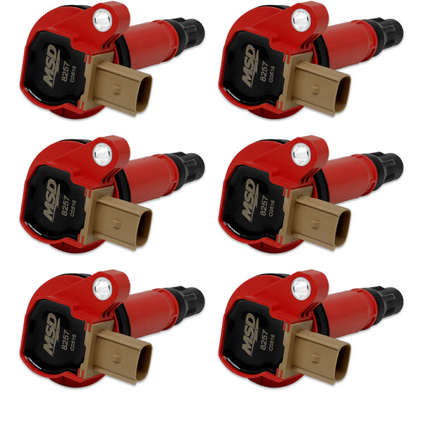 MSD 82576 Coils 6pk Ford Eco-Boost 3.5L V6 11-16  Red