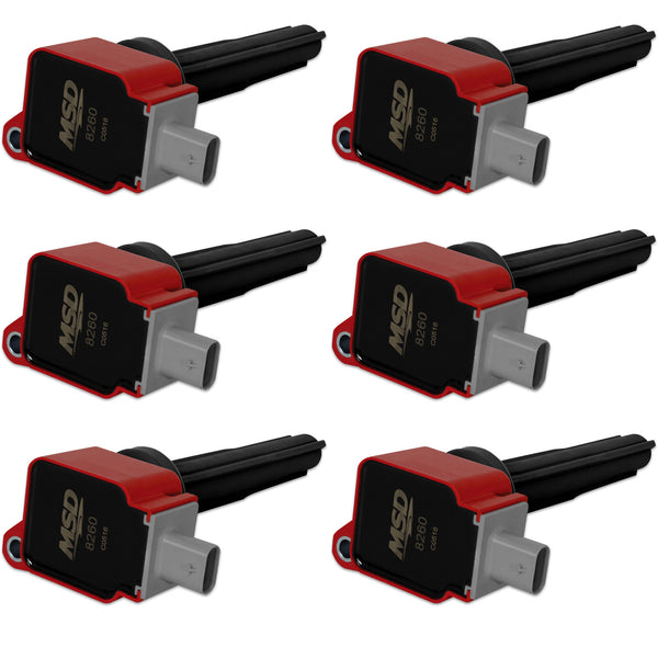 MSD 82606 Coils 6pk Ford Eco-Boost 2.7 V6   Red
