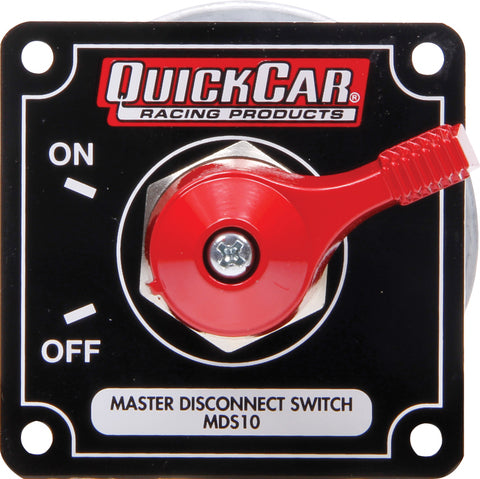 QUICKCAR RACING PRODUCTS 55-013 Master Disconnect High Amp 4 Post Black Plate