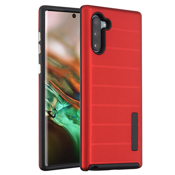 MyBat Fusion Protector Cover for SAMSUNG Galaxy Note 10 (6.3) - Red Dots Textured / Black