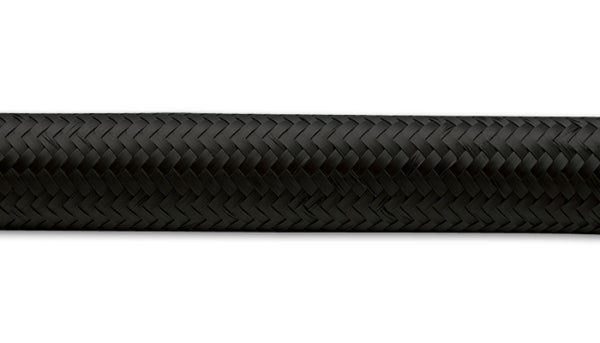 Vibrant -12 AN Black Nylon Braided Flex Hose (10 foot roll)