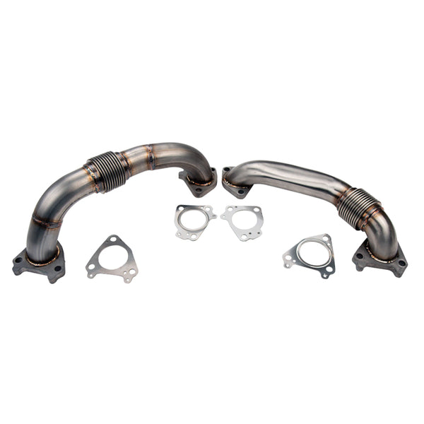 Wehrli 01-04 fits Chevrolet 6.6L Duramax LB7 2in Stainless Up Pipe Kit w/Gaskets - Single Turbo