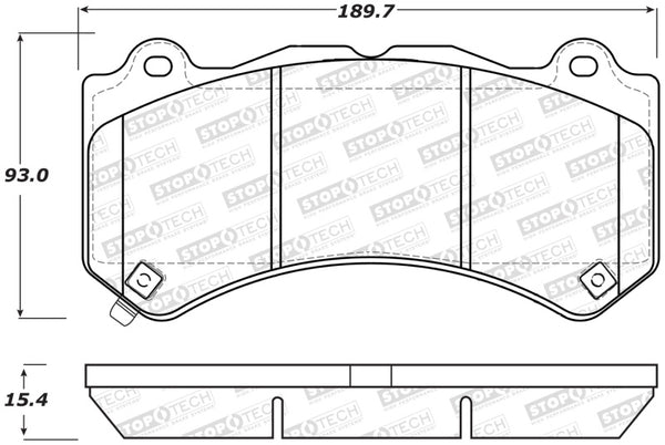 StopTech Performance 15-17 fits Dodge Charger/Challenger Front Brake Pads