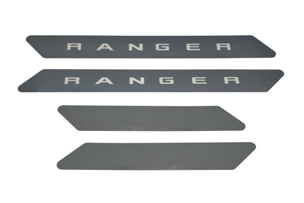 Putco 19-20 fits Ford Ranger SuperCrew - w/ RANGER Etching (4pcs) Black Platinum Door Sills